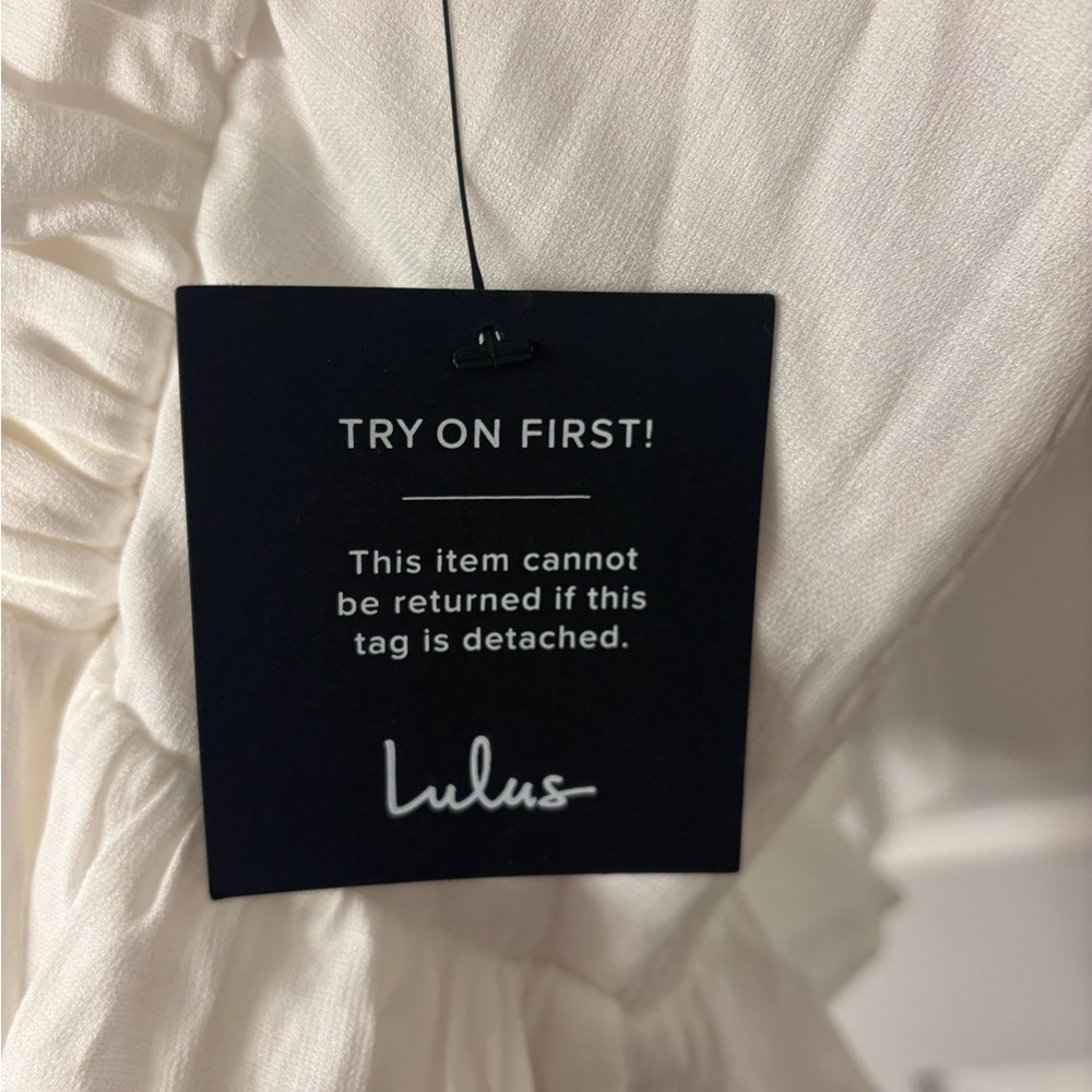 Lulus Kadri White Peplum Halter Top - Size M - Picture 2 of 4